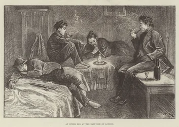 Eine Opiumhöhle im East End von London